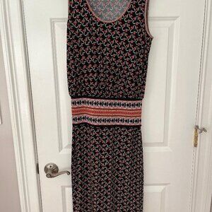 Max Studio Sleeveless Clover Print Maxi Dress